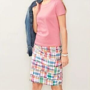 Talbots madras print skirt size 6